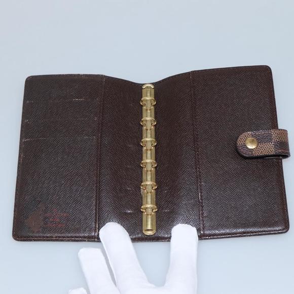 LOUIS VUITTON Damier Ebene Agenda PM Day Planner Cover R20700 LV Auth ac3544 - Picture 9 of 16